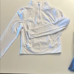 White Quarter-Zip Pullover